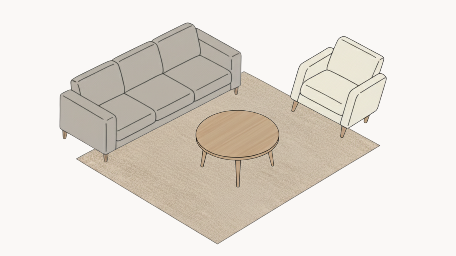  Um pouco abaixo dos móveis